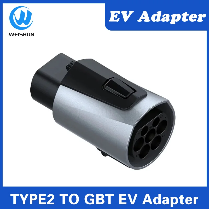 32A EV Adapter Charging Converter 380V-480V 22KW IEC 62196 Type 2 to GB/T 20234 Charger Converter Adapter For BYD Tesla