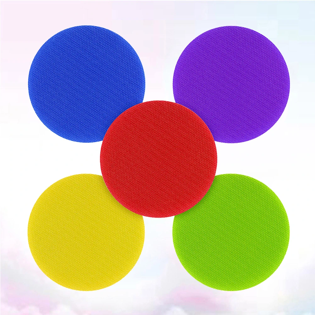 

30 Pcs Colorful Round Rug Kid Stickers Circular for Game Carpet Marker Family Training Classroom Toy