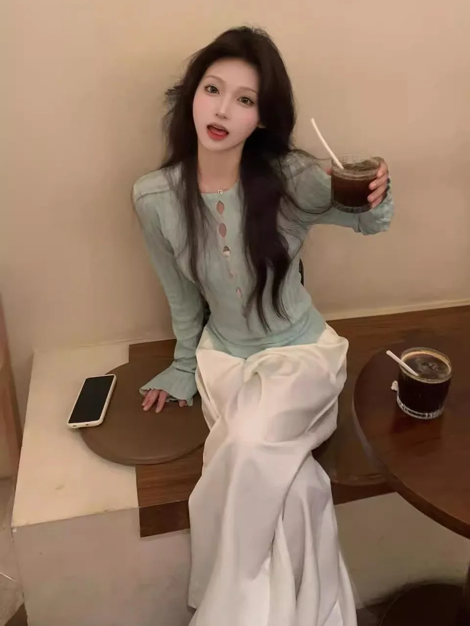 

Sweaters Jumpers Pullovers Womens Long sleeve top Sweater Lady Pretty Sexy Autumn Fringe Nature Ombre Fur Collar Tonal Fall Warm