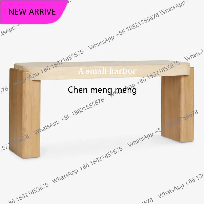 

Стол для прихожей M183 в скандинавском минималистичном стиле, из массива дерева и мрамора, дизайнерский, для гостиной, приставной столик.