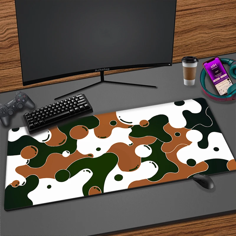 Imagem -03 - Azul Roxo Arte Mouse Pad Computador Gamer Gaming Mousepad Xxl Tapete do Mouse Teclado Mesa Tapete Mausepad Computador Portátil Faça Você Mesmo Almofada