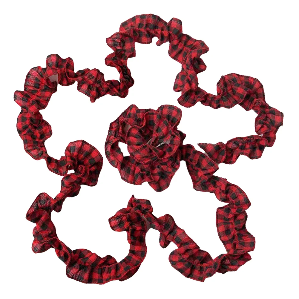 

AT14 6-рулонная светодиодная рождественская елочная гирлянда в деревенском стиле, лента для рукоделия со светодиодной подсветкой для рождественских украшений