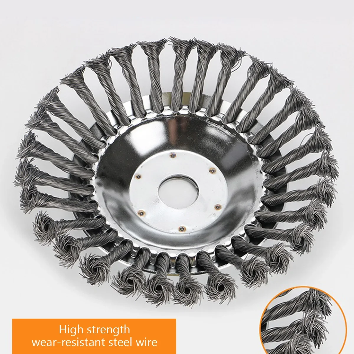 1PCS Rasenmäher Jäten Disc 6/8 Zoll Draht Jäten Rad Garten Werkzeug Rasenmäher Zubehör Twisted Draht Disc typ Draht Rad