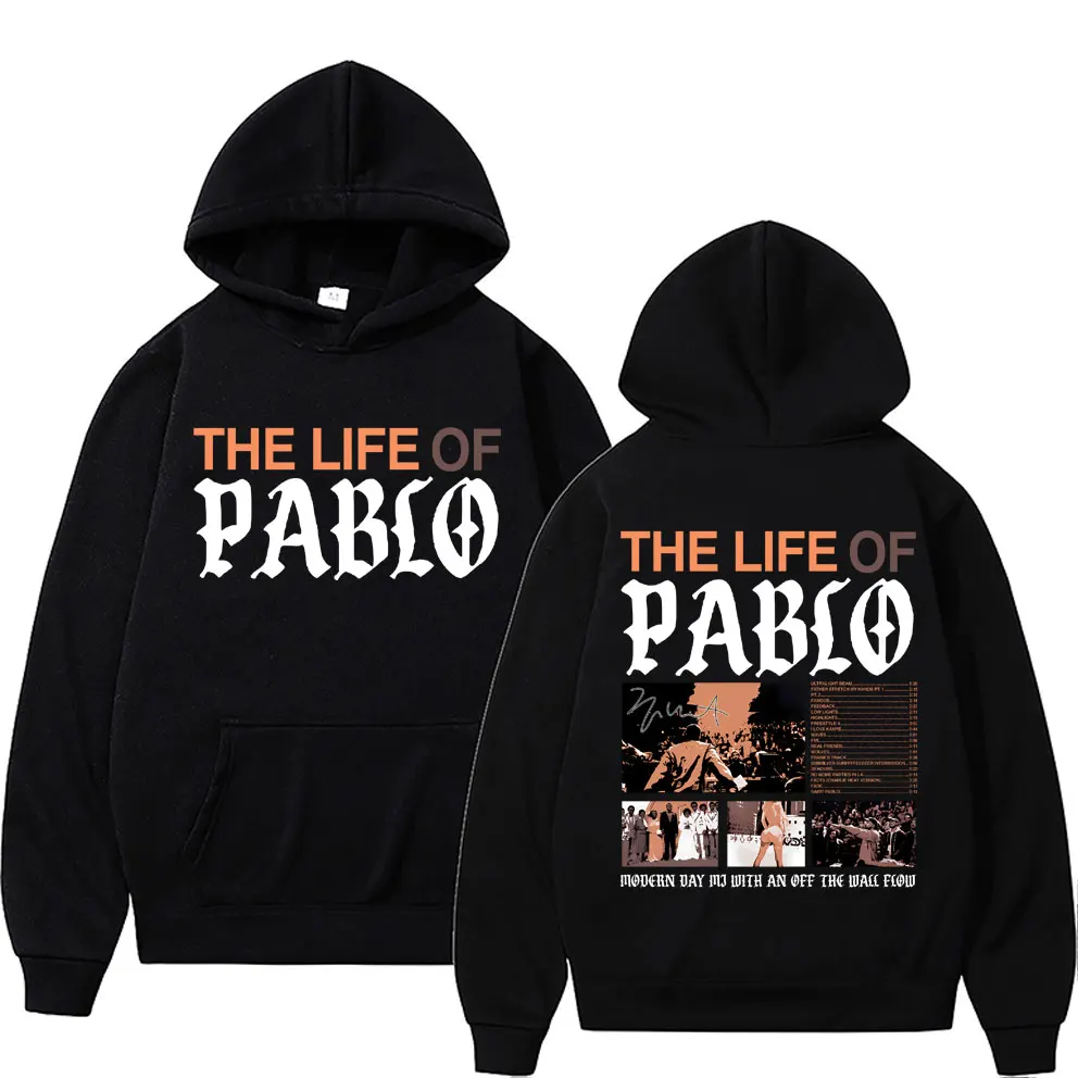 

Rapper Kanye West The Life of Pablo Graphic Hoodie Men Hip Hop Vintage Hooded Sweatshirt Pullover Male Fleece Oversized Hoodies