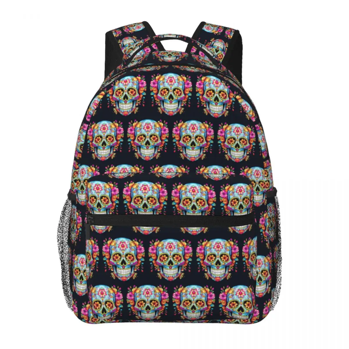 Beautiful Sugar Skull Backpack Student BookBag Children School Bag Laptop Shoulder Bags for Men Women