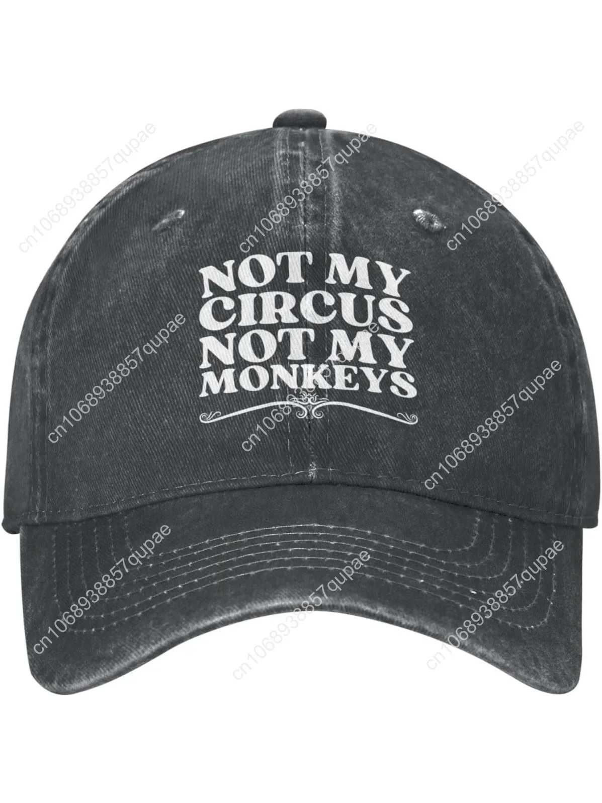 

Not My Circus Not My Monkeys Hat for Men Women Circus Monkey Baseball Cap Adjustable Trucker Hat Funny Cowboy Hat