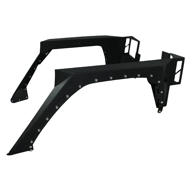 4X4 Offroad Parts Wide Body Fender Flares Black Rear Poison Spider For Wrangler JK