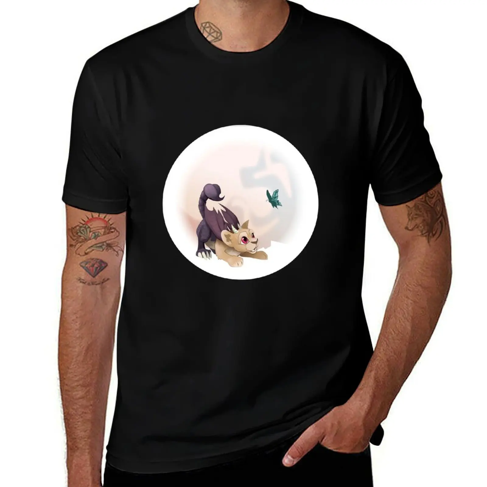 

Cute baby Manticore T-Shirt Soft Basic Cotton Short Sleeve Tee