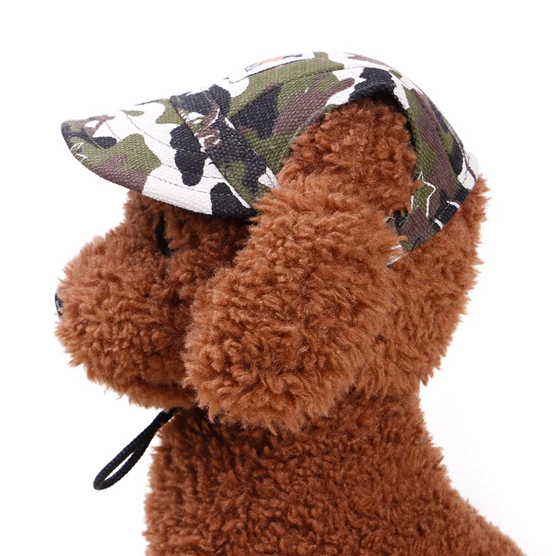 강아지 Dog Baseball Cap Hat with Neck Strap Adjustable Comfortable Ear Holes for Small Medium Large Dogs in Ourdoor Sun Protection