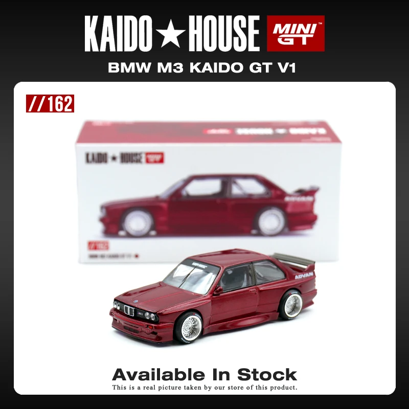 

MINIGT KHMG162 1:64 BMW M3 E30 Openable Hood Diecast Car Model Kaido House Collection