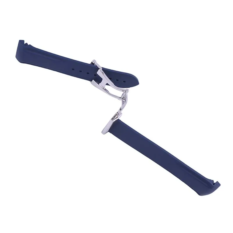 Correa de reloj de silicona de 20 mm compatible con OMEGA Seahorse 300 600 Moon swatch Planet modelo correas de reloj de nailon pulsera