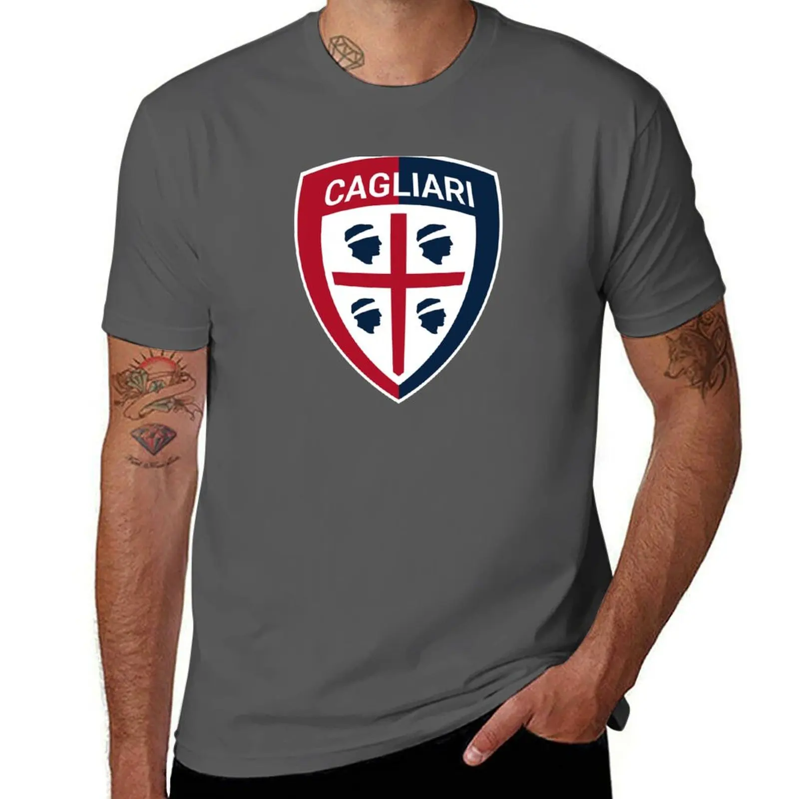 

The Cagliari Logo T-Shirt luxury designer T-shirts man summer top vintage t shirts men clothes