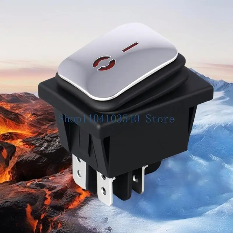 02DC Car Rocker Toggle Switches 16A/220V LED LED Leuchtete Wippschalter 6 Pin