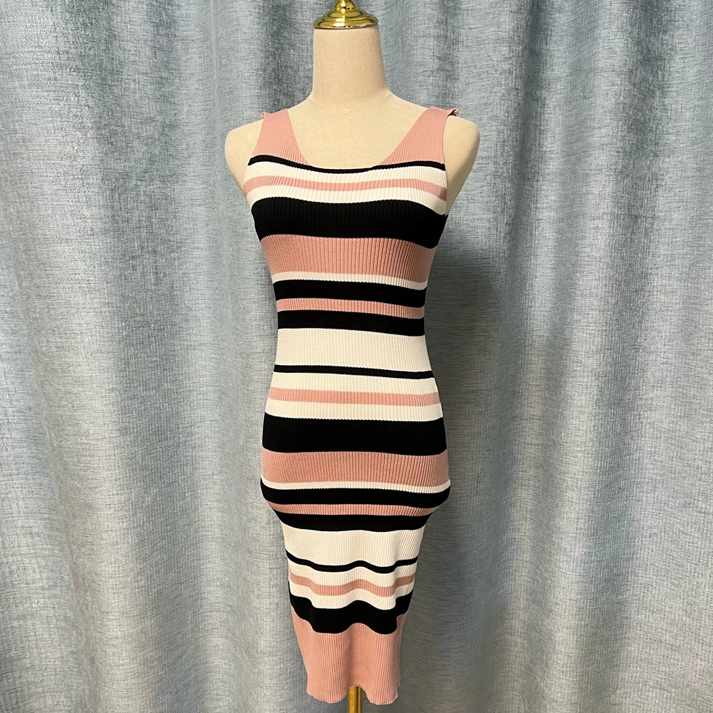 YuooMuoo شيك موضة مثير حزمة الوركين محبوك فستان قصير 2026 جديد الصيف المشارب أكمام Bodycon تانك فستان حفلة Vestidos