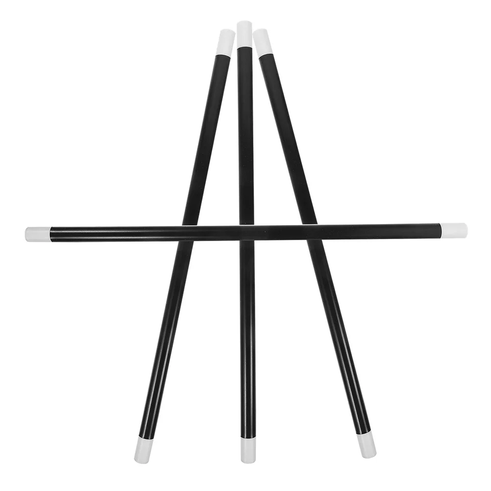 4Pcs Professional Lightweight ABS Plastic Black and White Stage Show Stick Portable Performance Prop Party Favor
