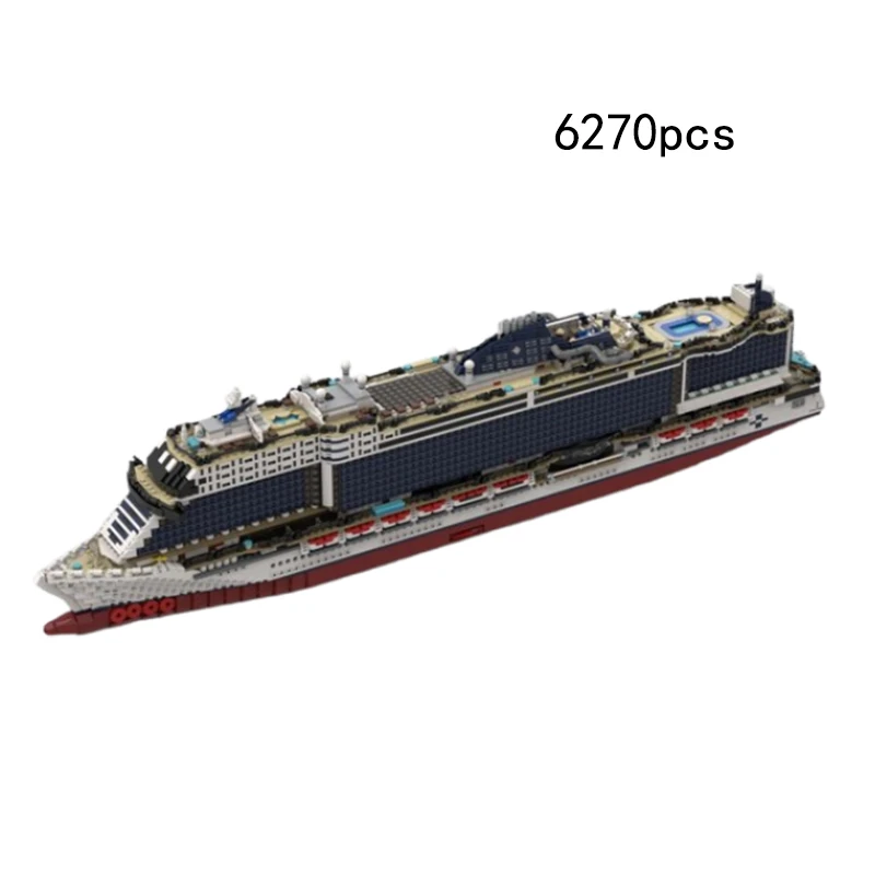 Spot small particle MOC-116714 cruise ship large cargo assembly puzzle educational toy model ornament