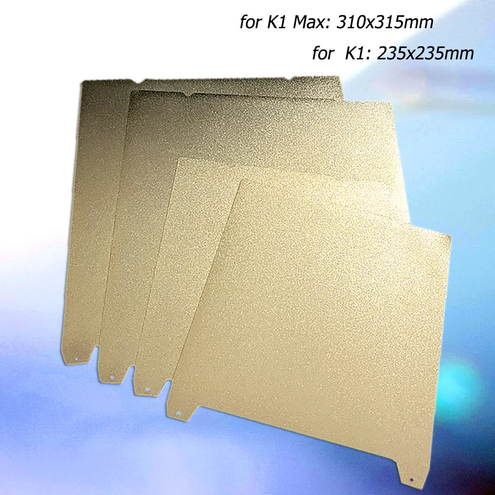 Lembar PEI untuk Creality K1, K1C/ K1 Max Pelat Cetak 235X235 310X315Mm Lembar Bertekstur Dua Sisi untuk Pelat Pembuatan Ender 3 S1 Pro