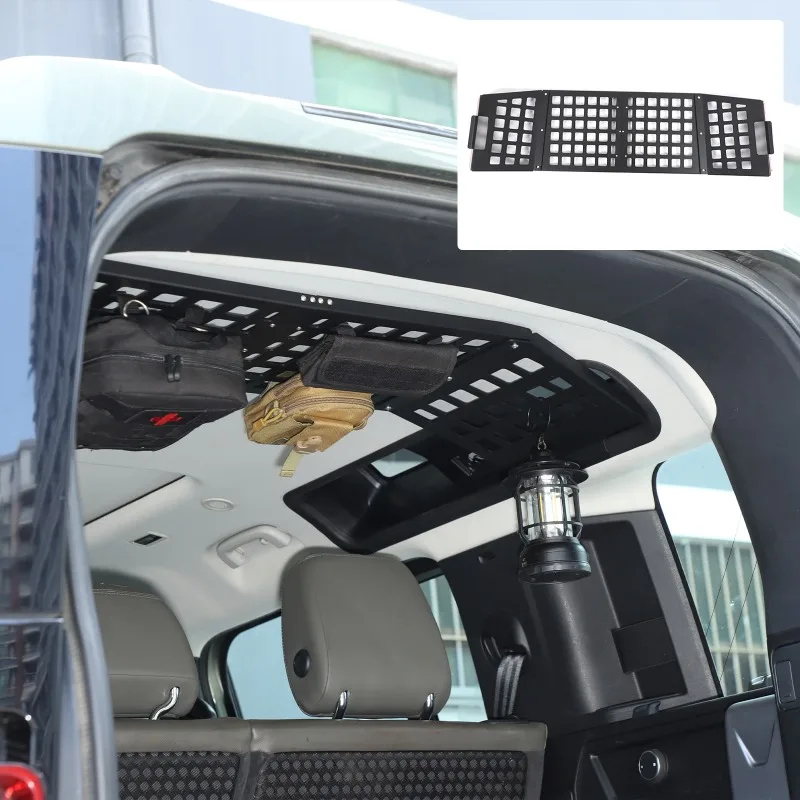 Soporte de almacenamiento para portaequipajes de techo de maletero de coche de aleación de aluminio, soporte para bolsa para Land Rover Defender 2020-2025 + accesorios para coche