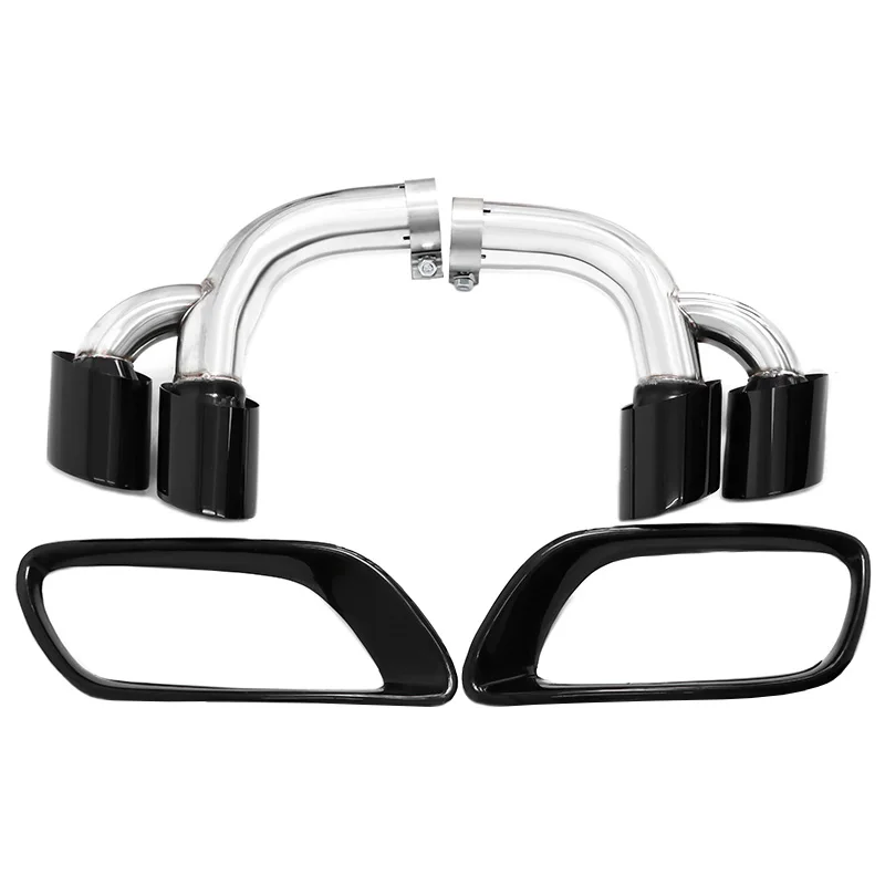 2 teile/los Auto Auspuff Spitze Für BMW X6 E71 2008-2013 35i Upgrade X6 E71 50i M50D Quad schalldämpfer Spitze Auspuff Endrohr Düse