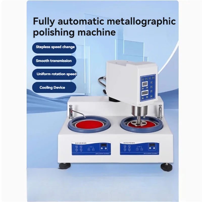 MP-2B Metallographic Polishing Machine Sample Pre-Grinding Machine Metallographic Double Disc Sample Grinding and Polishing