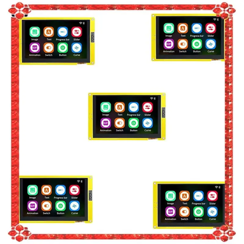 تسليم 24 ساعة 5X ESP32-S3 5 بوصة IPS 800X480 RGB LCD TFT وحدة عرض HMI 8M PSRAM 16M Flash WIFI BT شاشة ذكية MCU (Wit)