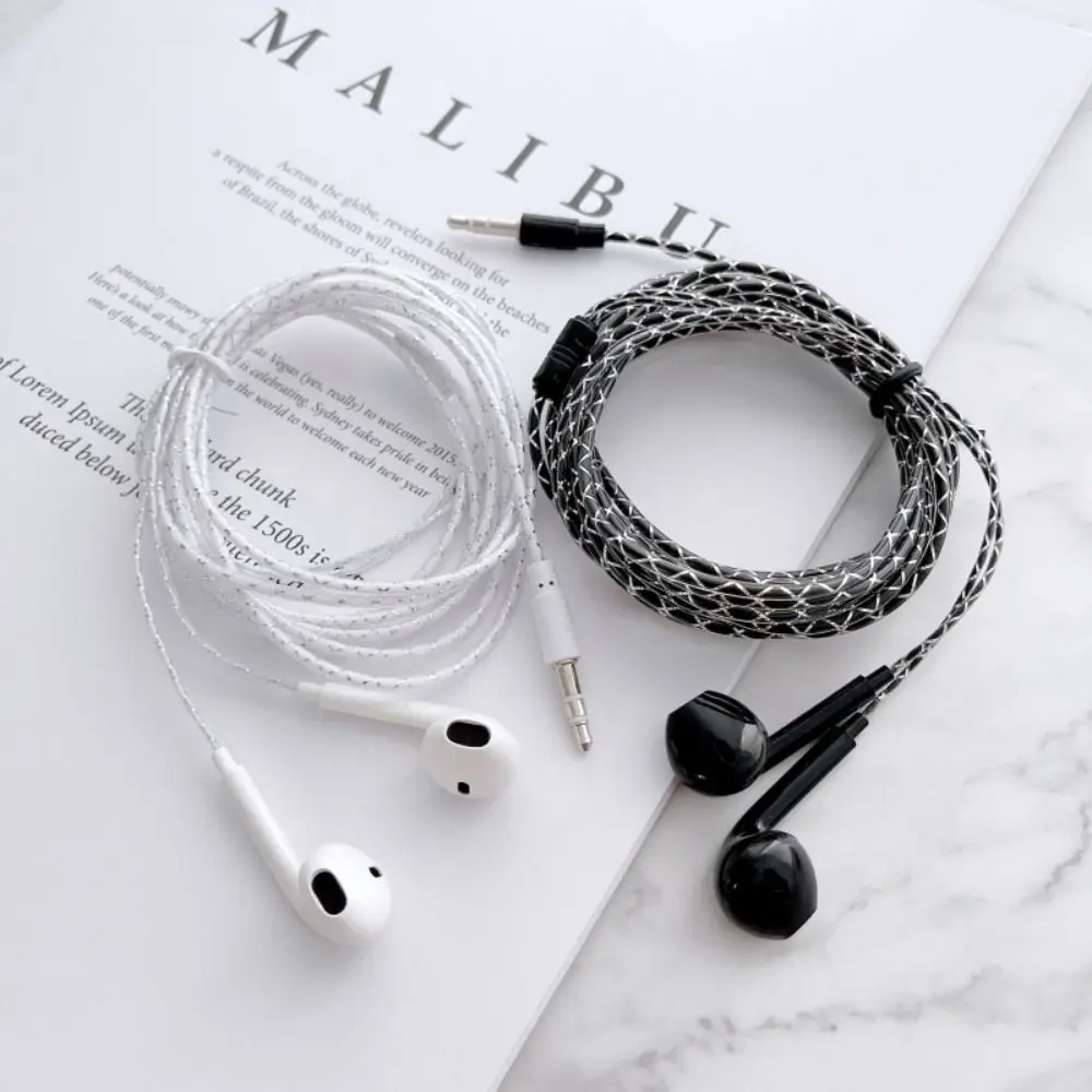 1Pcs 2m/3m Cable Length Headset 3.5mm Anchor Computer Game Live Sound Card Monitoring Recording Bass Earplugs Headset