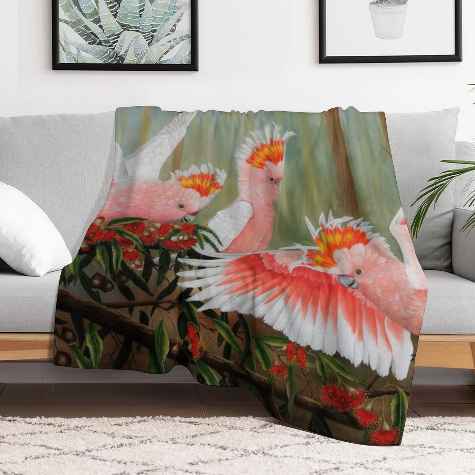 Major mitchells Australian parrots Throw Blanket Decoratives Soft Furry Blankets