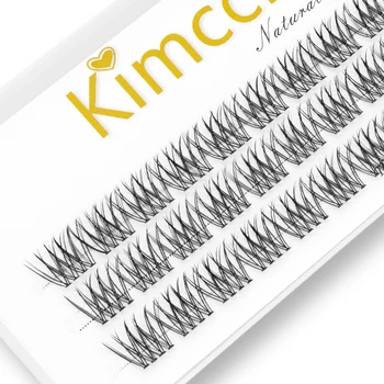 Kimcci Y J 익스텐션 세그먼트 인조 속눈썹 번들, 밍크 속눈썹, 내추럴 3D 러시아 볼륨, 개별 인조 속눈썹, 30 번들  Best5