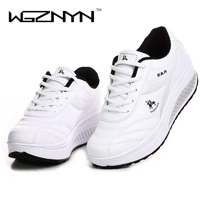 NEW Luxury Designer Slimming Swing Shoes Women Fashion Leather Casual Shoes Women Lady Spring Autumn Factory Top Quality Heels view 5