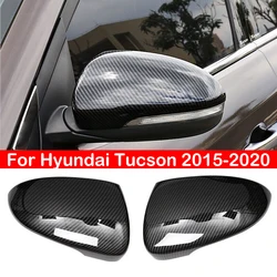 For Hyundai Tucson 2015-2020 2016 2017 2018 2019 Car Rearview Side Mirror Cover Wing Cap Exterior Door Rear View Case Trim Frame