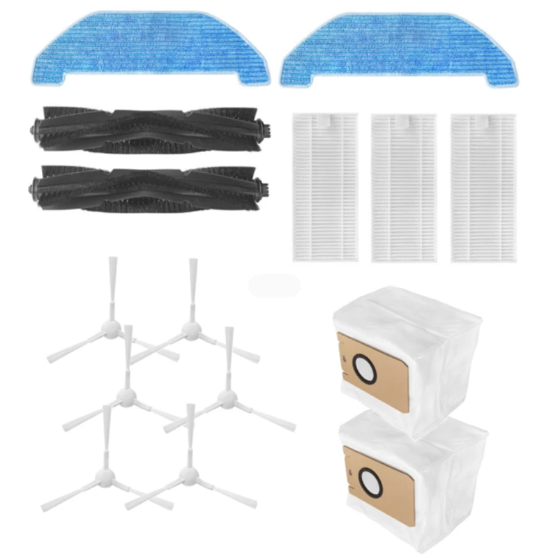 

Мешки для пыли с основной щеткой и боковой щеткой, Сменные запасные части для швабры, аксессуары для робота-пылесоса Robtic Neabot Q11