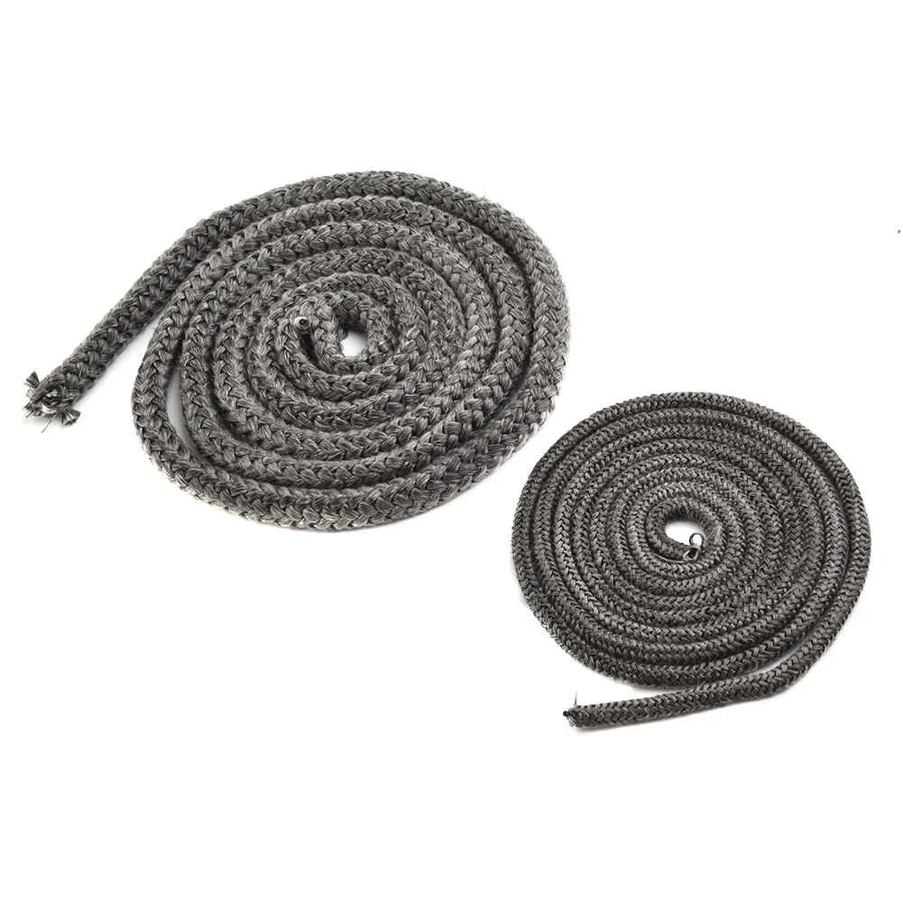 

2M 10/12mm Fireplace Sealing Rope Black Stove Fire Rope Wood Burning Stove Length Door Seal High Temperature Fire Resistance