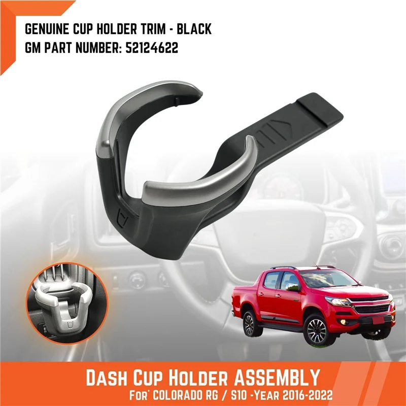 52124622 Trim penyangga cangkir papan dasbor mobil untuk Chevrolet RG Colorado S10 Z71 LTZ LS LT 2017-2022 di bawah ventilasi udara dapat penahan