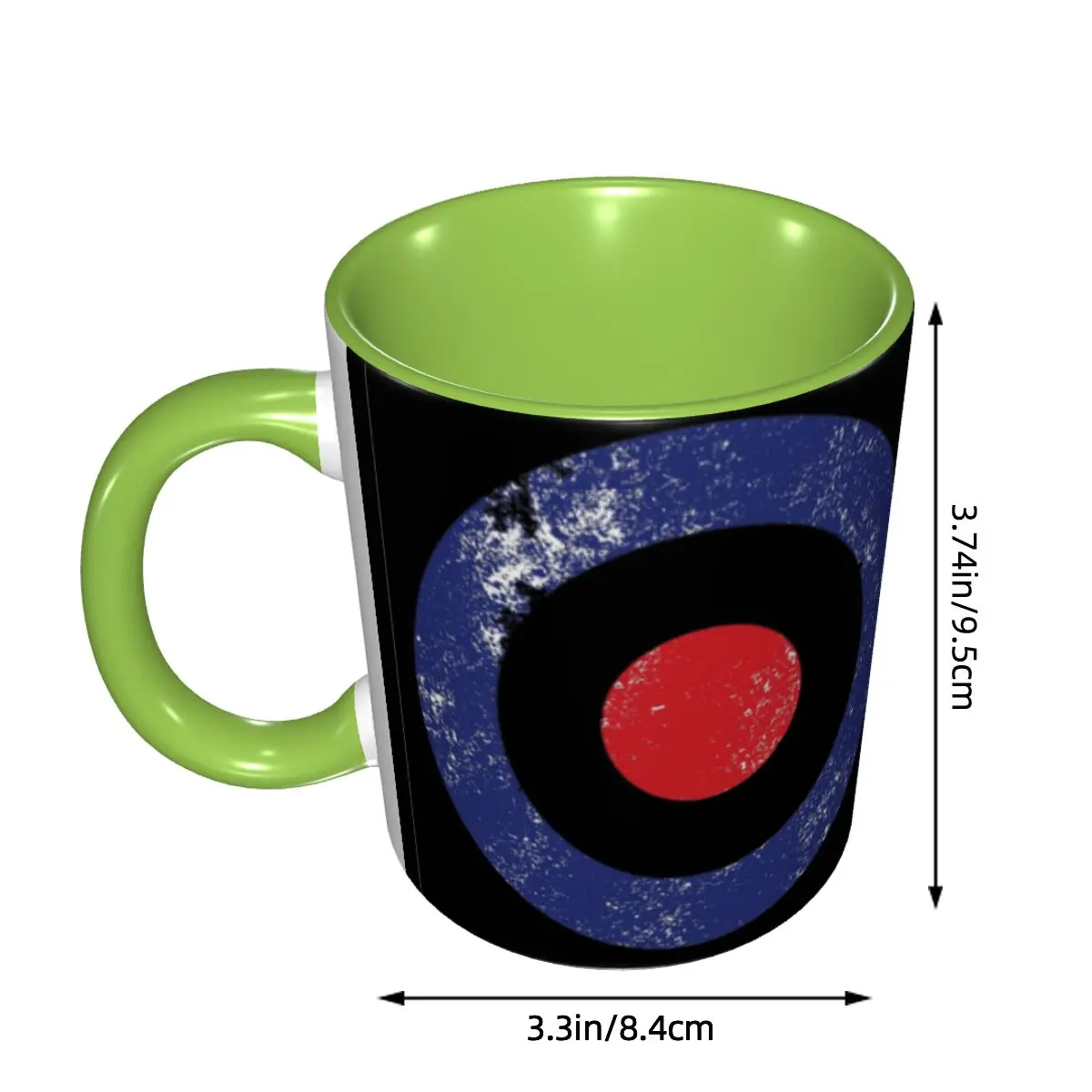 RAF Type D Roundel-Mod Target Mug Funny Ceramic Coffee Cups Tea Mugs Milk Cup Drinkware Gifts for Friends DIY Custom