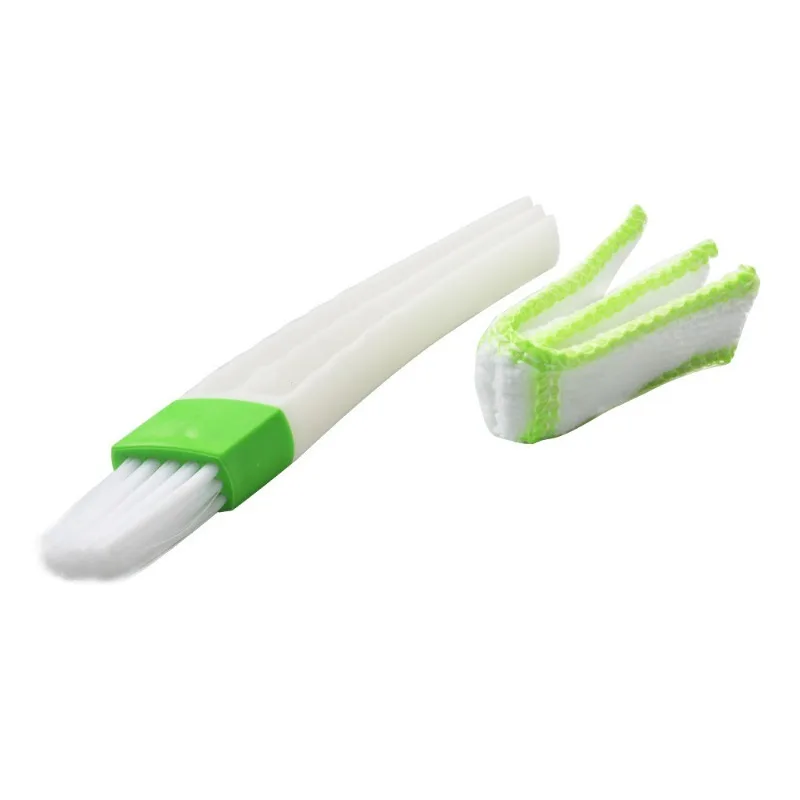 Multifunction Car Air Vent Cleaner Mini Double-end Micro Fiber Vent Duster Removable Cloth Cover Portable Cleaning Brush For Car image 4