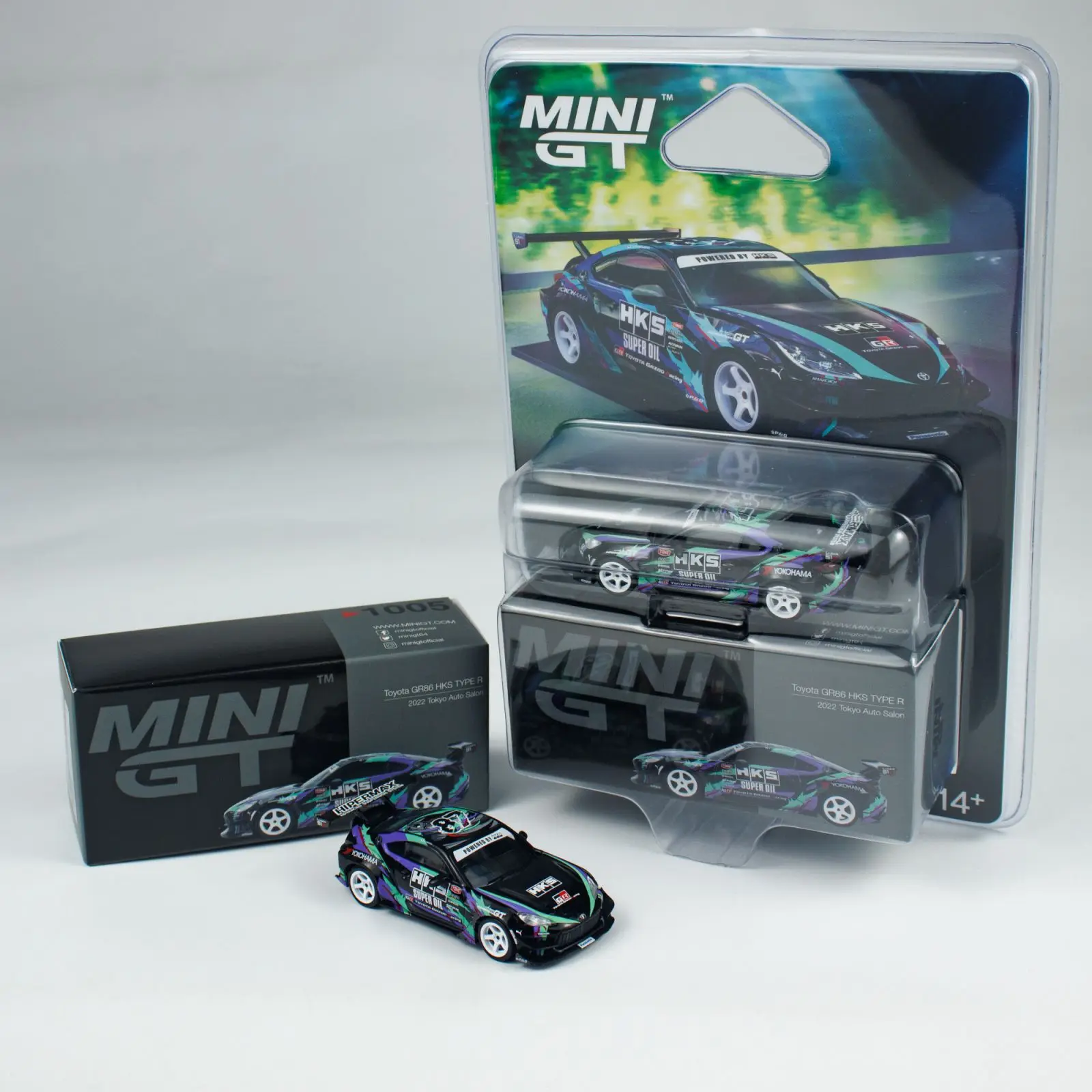 

MINIGT 1005 *CHASE * 1:64 Toyota GR86 HKS TYPE R 2022 Tokyo Auto Salon Литая под давлением модель автомобиля Коллекция игрушек