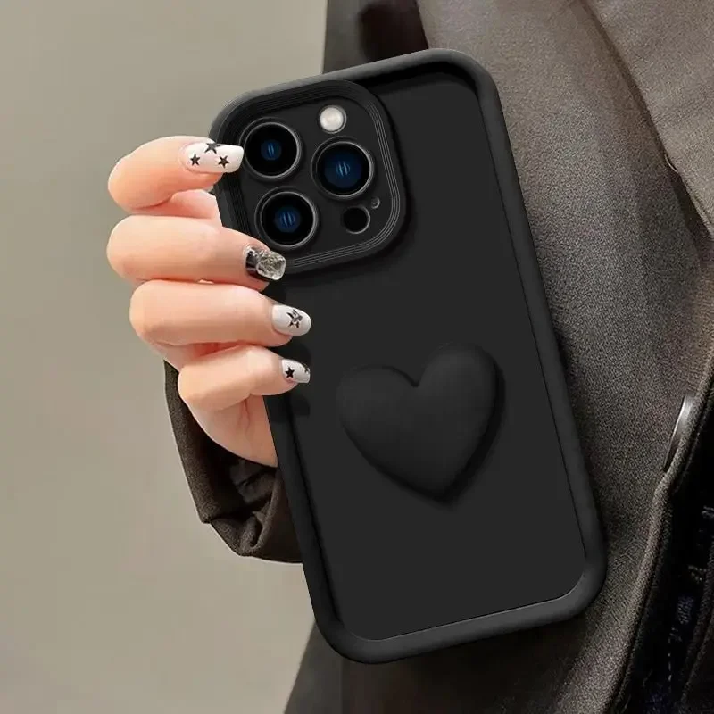 For Vivo V40 Case Vivo V2348 3d Love Heart Phone Case Full Package Matte Anti Drop Soft Cover