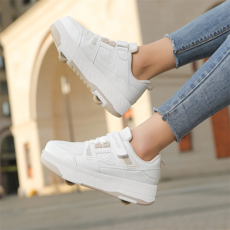 

Heelys для всех: выдвижные 4-колесные туфли для мальчиков, трансформируемые для студентов, обувь для девочек и каблуки для взрослых.