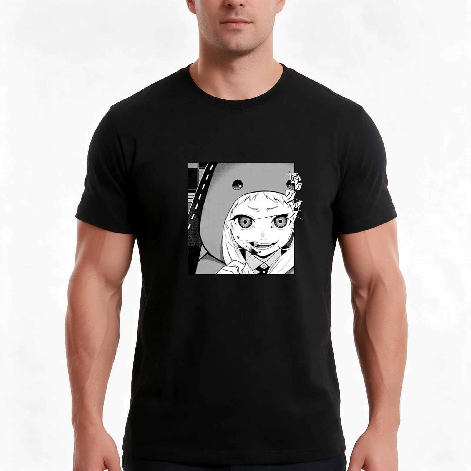 Kakegurui - Runa Yomozuki T-Shirt, Summer Casual Cotton Tee, Oversized Streetwear Tops, Vintage Graphic Print, Unisex Men Women