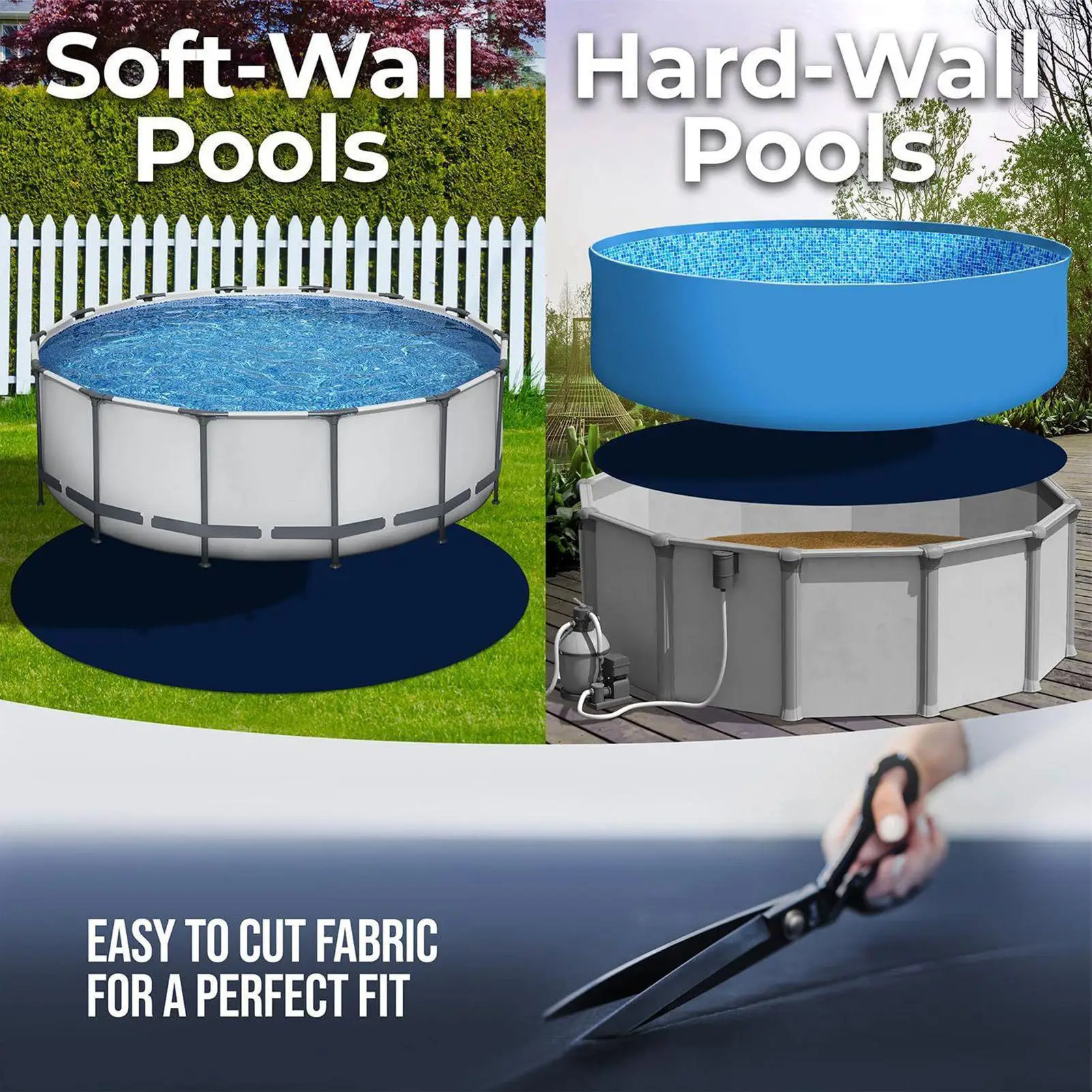 Pool Liner Pad Heavy Duty Puncture-Resistant Mat Circular pool floor fabric padding Non-slip for Resort leisure villa hotel