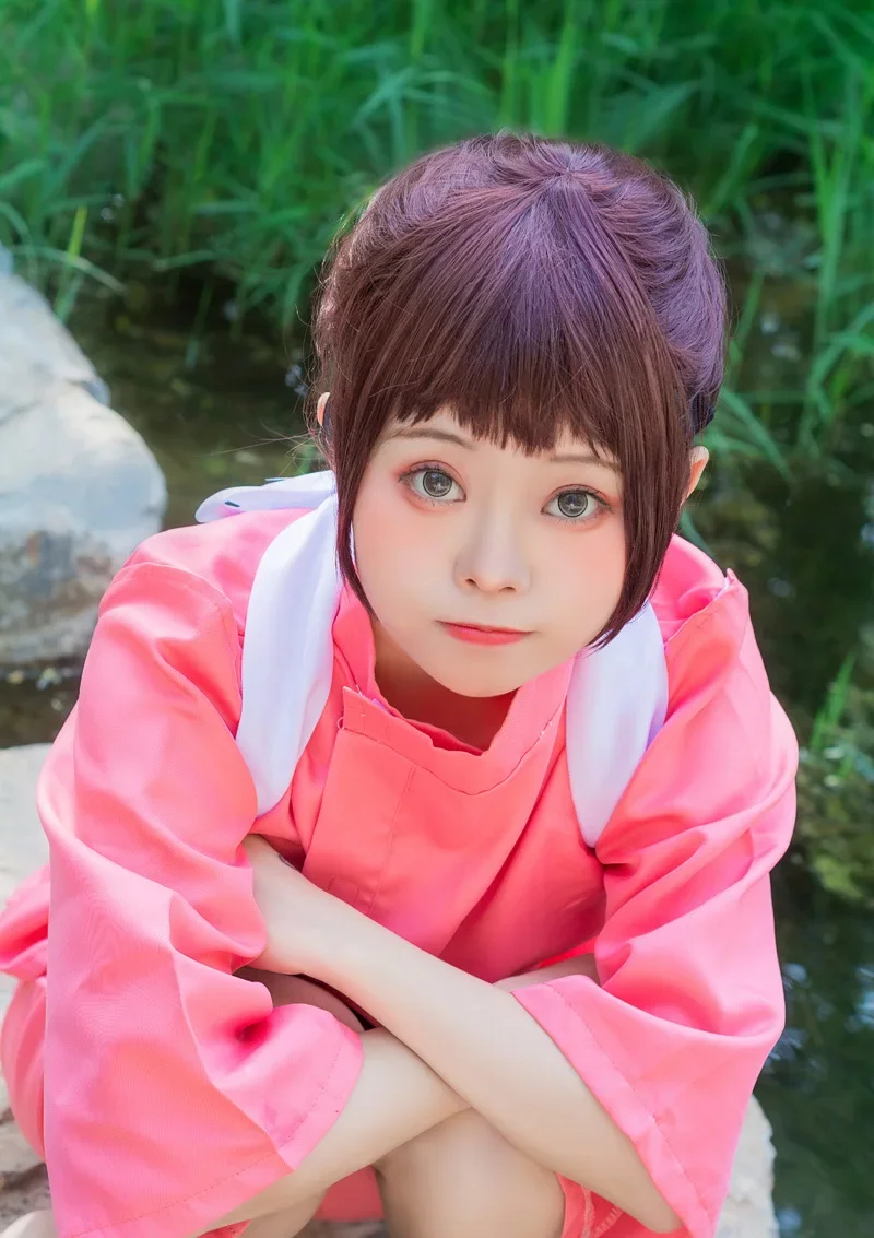 Ladies Cute Comic Anime Spirited Away Cosplay Costume Girls Red Sen To Chihiro No Kamikakushi Japanese Performance Wear Outfits