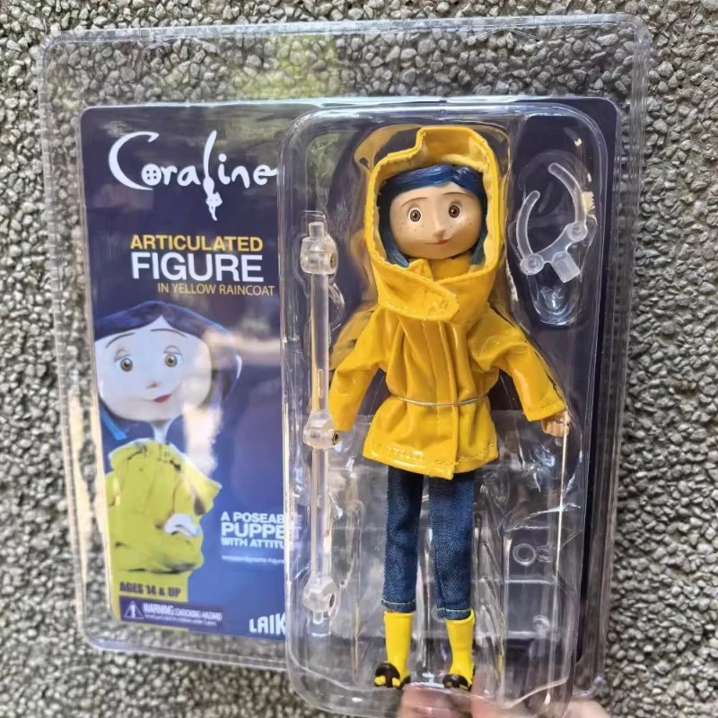 

Anime Disney Coraline & The Secret Door Figure Raincoat Statue Desktop Model Ornaments Toy Kid's Birthday Christmas Gifts