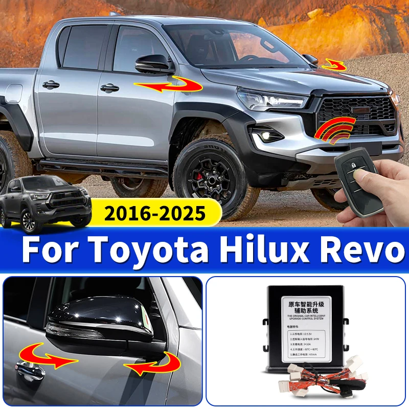 

For Toyota 2025-2016 Hilux Revo One Touch Auto Fold Mirror Module Kit with Harness Plug and Play LHD RHD Upgrade Accessories