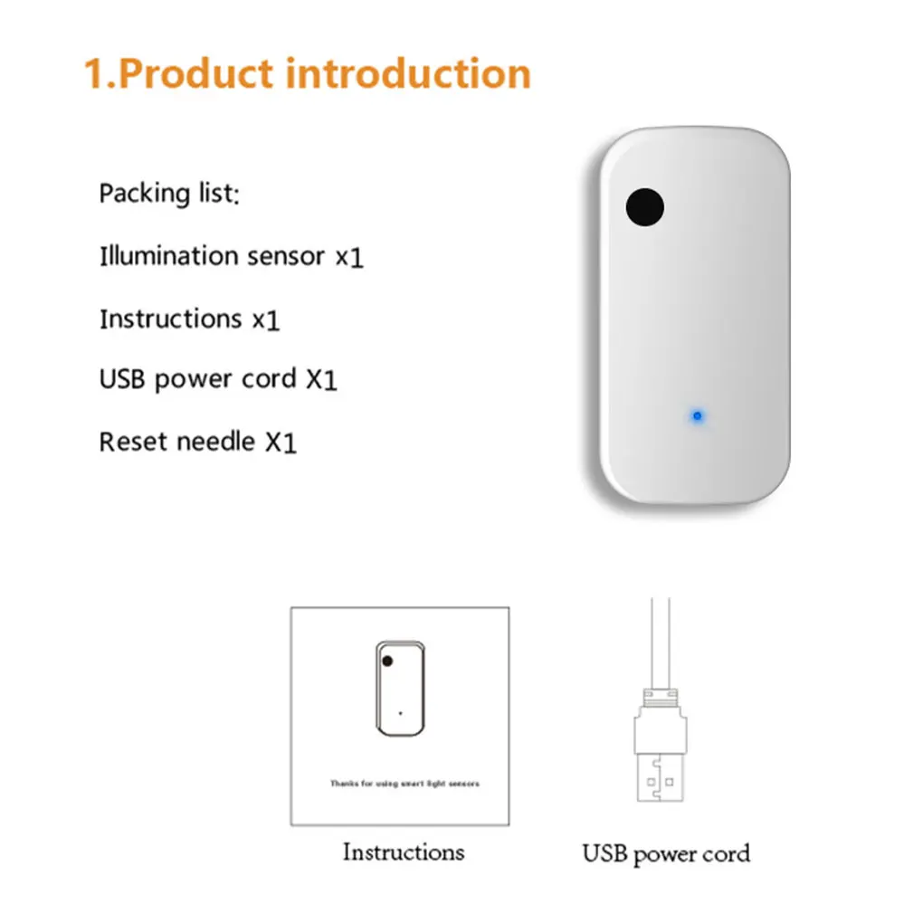 Tuya ZigBee Intelligent Home Light Sensor, Detector De Brilho, Trabalho De Automação Com Smart Life Linkage