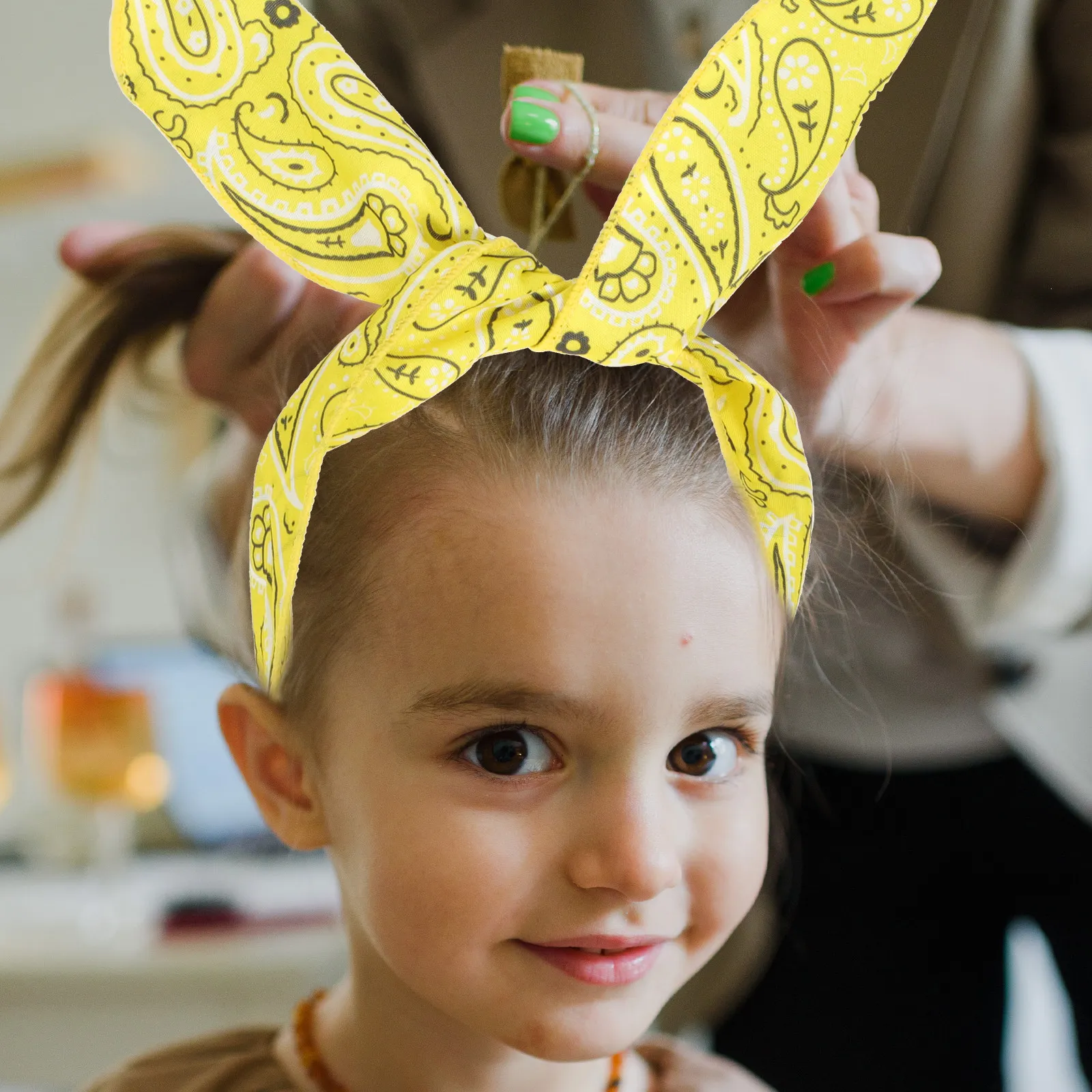 5 Pcs Female Headbands Paisley Bunny Ears Twisted Bow Hair Stylish Headdress