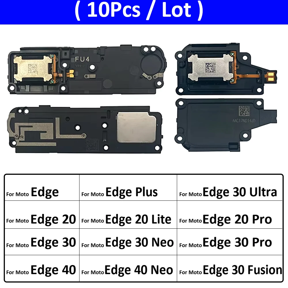 10Pcs, Buzzer Ringer Loud Speaker Loudspeaker Flex Cable For Motorola For Moto Edge 20 30 40 Lite Pro Plus Ultra Neo Fusion