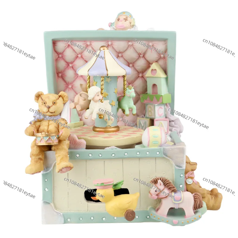 Vintage Circus Carousel Music Box for Girls, Christmas Birthday Gift