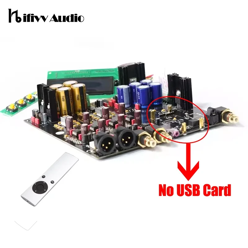 

Hifi Audio DAC Decoder Finished Board Dual Cores ES9038PRO Decoding Chip Bluetooth 5.0 with Remote Control No USB Card for AMP