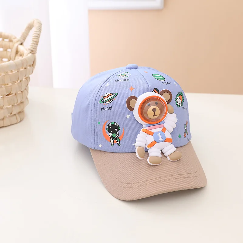 Cartoon Toddler Baby Boy Girl Baseball Caps Space Bear Astronaut Hats New Children Cap Fashion Adjustable Boy Girl Snapback Hat