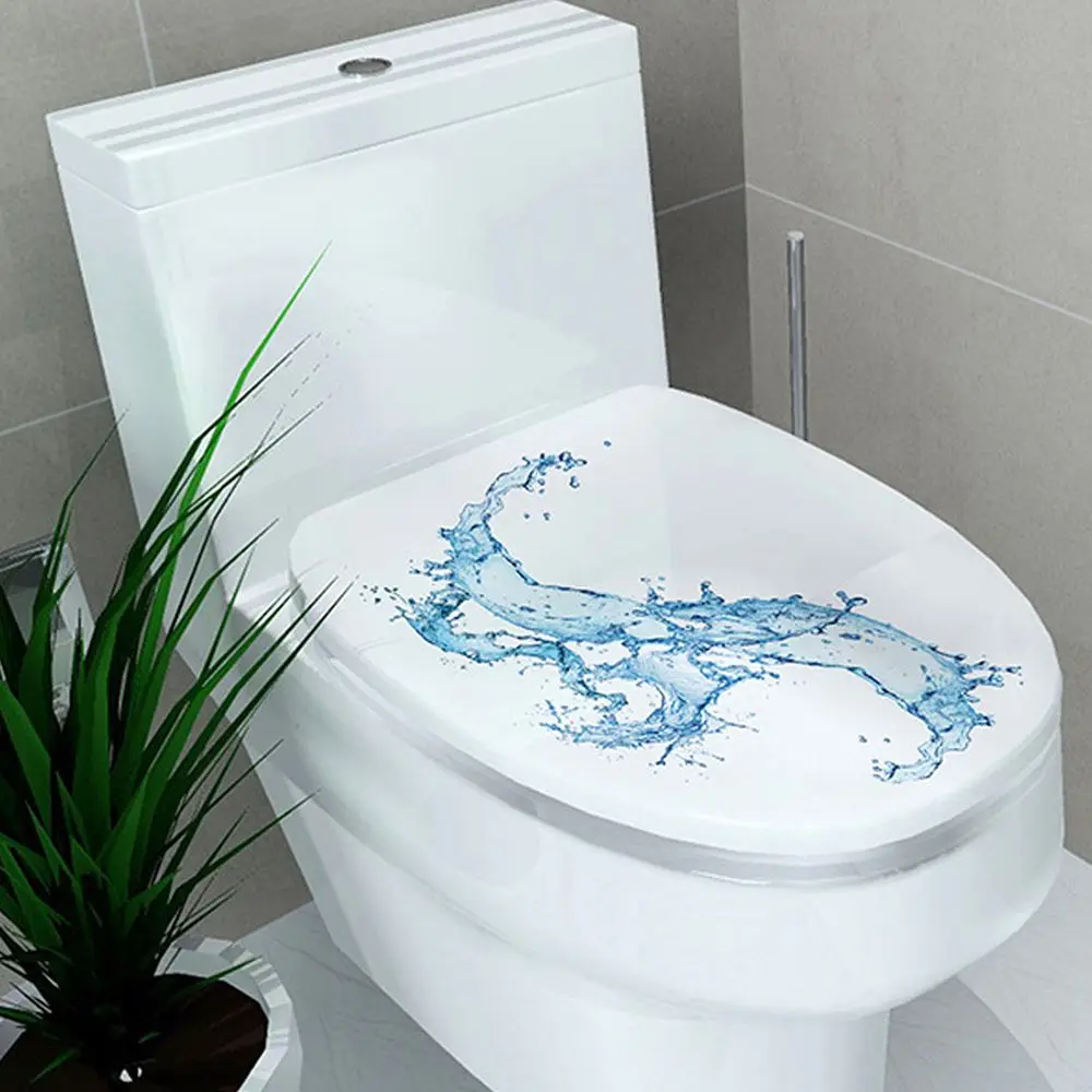 Pan 32*39cm Waterproof Home Removable Closestool  Decor Toilet  Sticker WC Cover Decals Toilet Seat Sticker